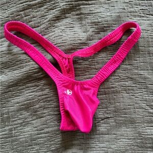 Men’s pink sparkle bulge thong. Joe Snyder. Large